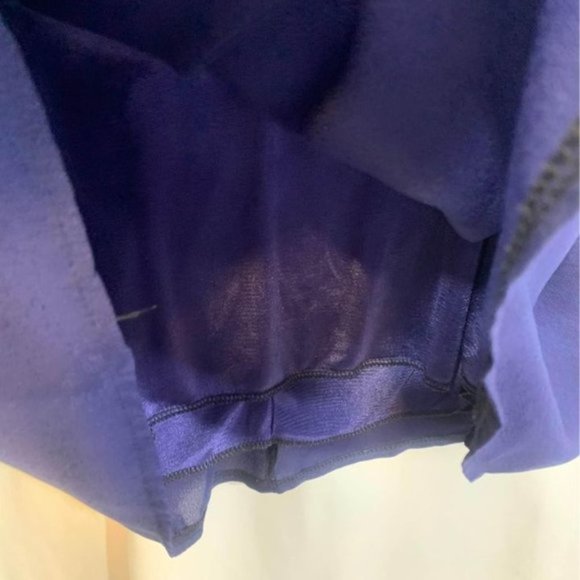 Womans cold shoulder tunic blouse. Fully lined. Key hole back. cobalt blue. LRG - Picture 3 of 10